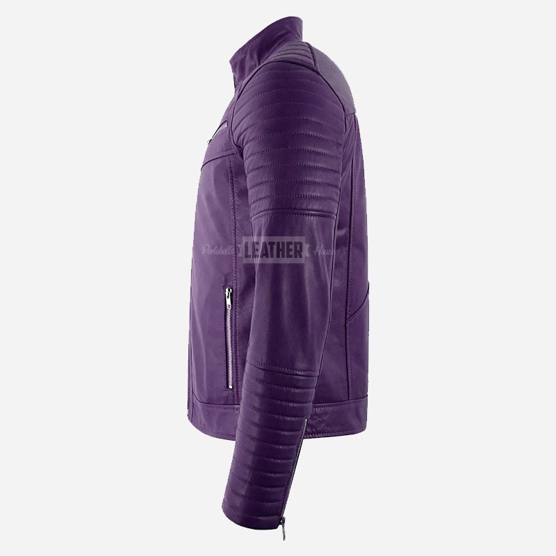 AZREN Leather Biker Jacket for Men