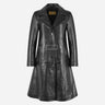 SELSPIRE Women's Black Leather Coat