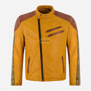 BRAVURA Men's Leather Racer Jacket