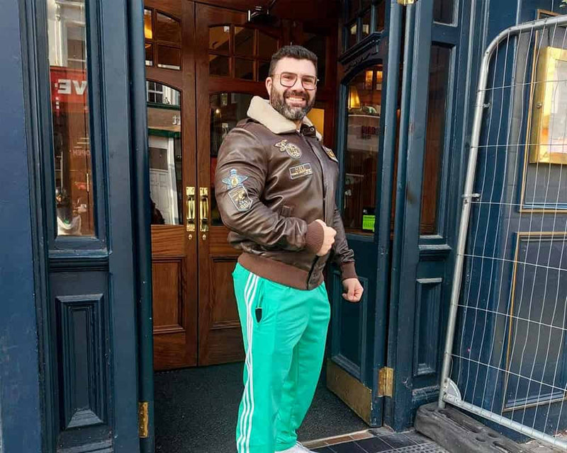 Mens leather Bomber Jackets Portobello Leather house UK