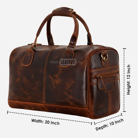 VENTURIST Medium Vintage Leather Holdall