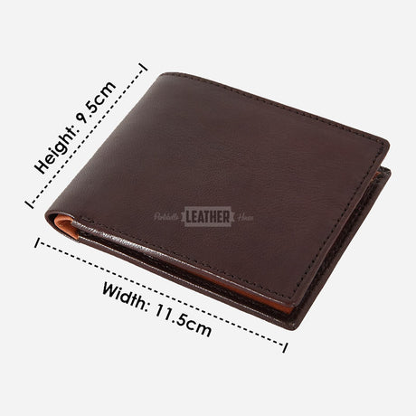 Brown Leather Wallet - RFID Protected