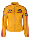 SIZMA Women's Leather Biker Jacket